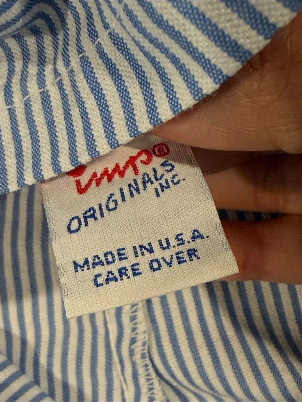 Blue and White Seersucker Stripe baby Romper